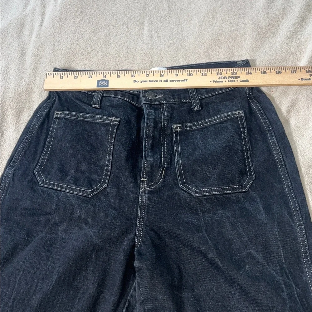 Reformation Alyssa High Rise Wide leg Black Jeans 29 - Picture 4 of 10